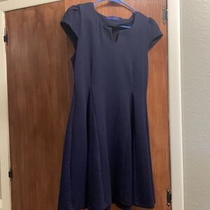 Navy blue textured dress